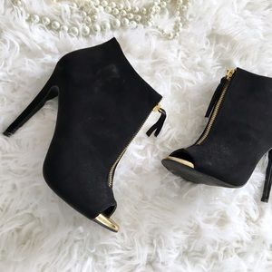 Peep Toe Ankle Booties